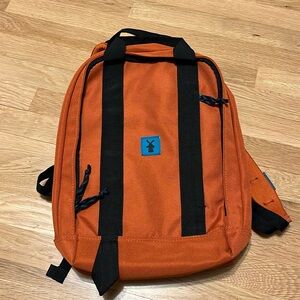 Dutch Bros coffee Backpack orange small school laptop travel canvas pocket